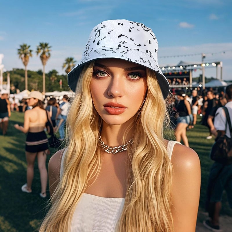 DOCILA Bucket Hats for Women Trendy Print Reversible Bucket Hat Packable All Season Fisherman Sun Caps - Image 2